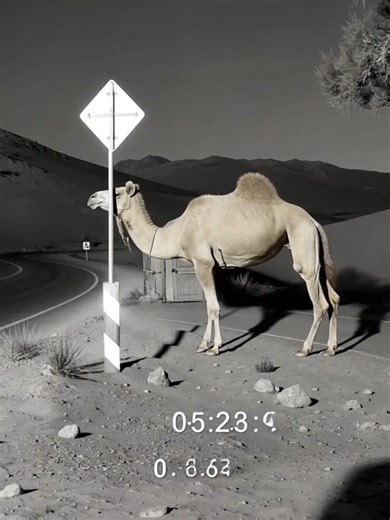 Camel Observed at 2:09 AM Using Night Vision