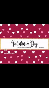 Valentine's Day Hearts Digital Paper: Seamless Patterns (commercial Use) - Etsy