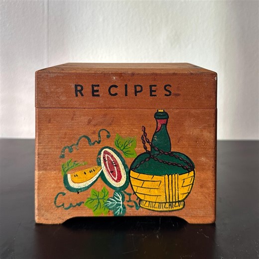 1960s Wooden Recipe Box Made in Japan - Etsy Canada