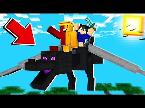 😱 COMO DOMESTICAR o ENDER DRAGON no Minecraft ! (Minecraft mas adotamos o ENDER DRAGON)