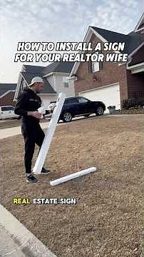 How To Install A Real Estate Sign For Your Realtor Wife 🪧🏡 #realtorhumor
