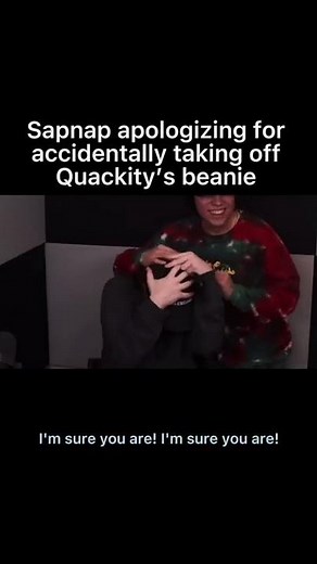 Sapnap apologizing for taking off Quackity’s beanie #shorts ￼