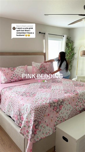 PINK BEDDING: Prettiest Patchwork Quilt Restocked!