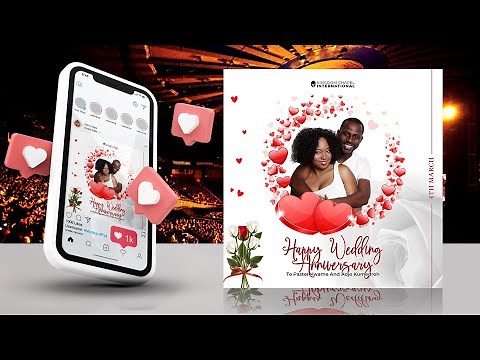 Wedding Anniversary Poster | Adobe Photoshop Tutorial For Beginners 2022