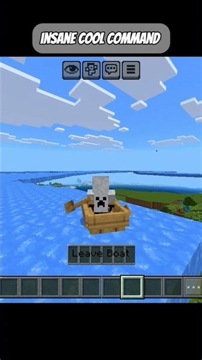Insane Cool Ice Boat Command Block Hack in Minecraft PE/Bedrock! 🧊🚤 #minecraft #shorts #sing
