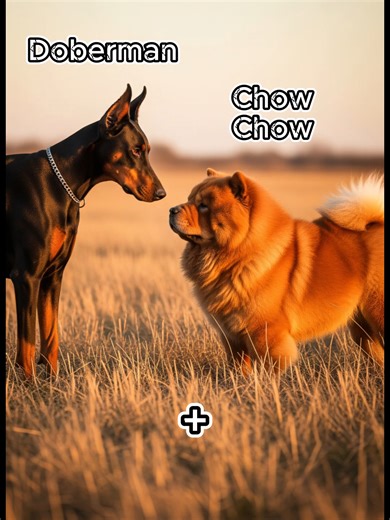 Doberman and Chow Chow Hybrid