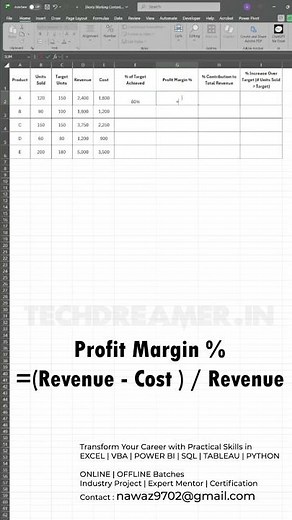 Master Percentage Calculations in Excel Fast! | Quick Guide: Calculate % in Excel #shorts