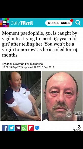 Little write up from Wales online paper about Jenkins who we stung in Wales in a carpark where he arranged to meet what he believed to be a 13 year old child and take her virginity 👊🏻💥