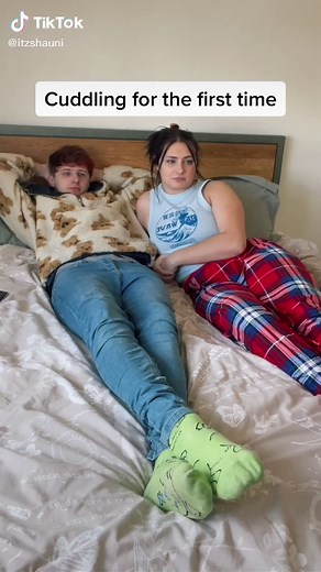 Our thoughts whilst cuddling for the first time🥺😂 #relationship #relatable