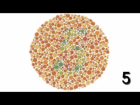 اختبار عمي الالوان وقوة النظر. Test for colour blindness