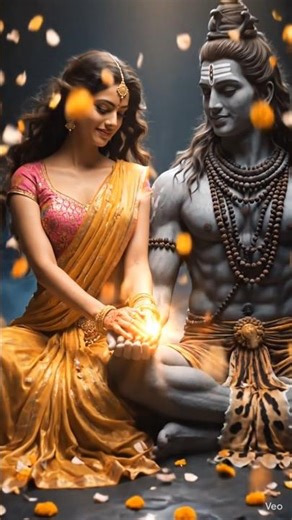 Eternal love, endless devotion — Shiva & Parvati forever ❣️ #aigenerated