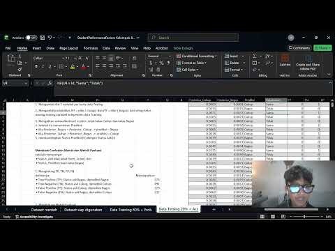 Demo Program Naïve Bayes untuk Klasifikasi Performa Siswa Kelompok 8 | FP Statistik Komputasi A