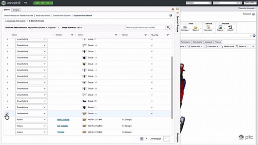 Windchill AI Part Rationalization - Capability - PTC Demo Video Gallery | PLM