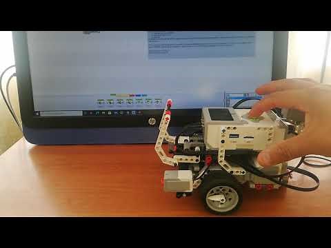 Programación básica del sensor Ultrasónico en el robot lego mindstorms ev3.