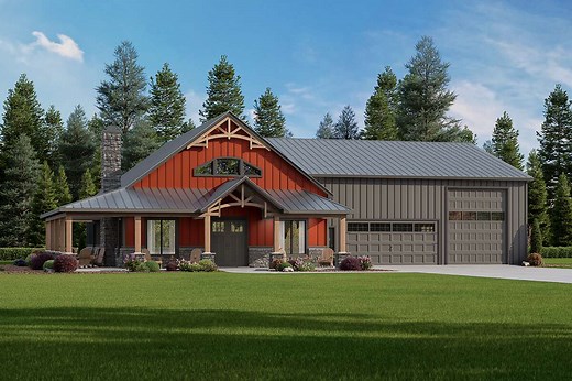 Barndominium Plan - 2,039 Square Feet, 3 Bedrooms, 2 Bathrooms | Floor Plan #5032-00151 | America's Best House Plans