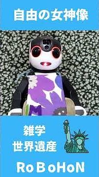 アメリカ独立100年を記念してフランスからの贈り物【雑学 世界遺産】自由の女神像だよ 🤖💕 #ロボホン #自由の女神像 #世界遺産 #robohon #ひとり暮らし #雑学 #世界を照らす自由