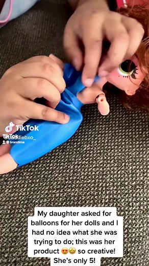 Niyah creating LOL doll clothes out of balloons !!! She definitely put me on, I was not this creative as a kid 😂. This was so cute and fun 🥰💕 Can you guess which one is mine?! #kidcraftideas #fashion #kidsfashion #kiddesigner #designers #loldolls #creativekids #kidactivities #girlmom #girlslovefashion #girlythings #explore