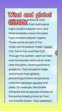 wind and global climate influence
