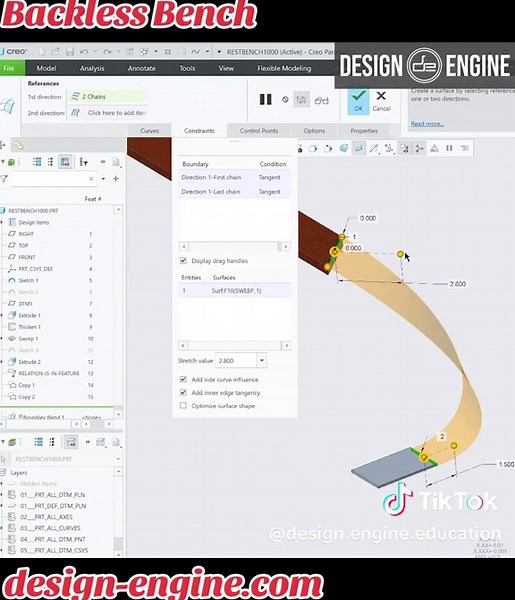 Throwback to the time we played with modeling that backless bench from the Metro40 Collection by BMW Group Designworks in #creo Do you want to excel in modeling things that may inspire you? With Creo Surfacing Training from Design Engine, you can do just that! 😉 https://design-engine.com/creo-surfacing-training/ #design #gooddesign #industrialdesign #industrialdesigner #productdesigner #metro40 #bmwgroupdesignworks #parkbench #creosurfacing #wood #aluminum #bsme #solidworks #engineering #produc