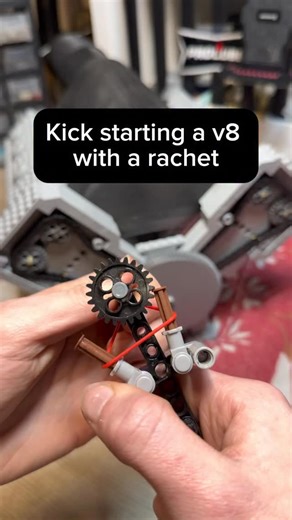 @crs_engines on Instagram: "Kick starting a Lego V8 engine"