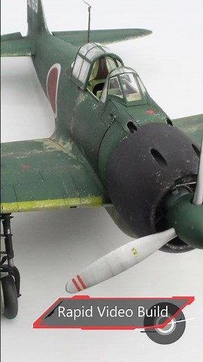 A6M3 Zero Type 22 : Eduard : 1/48 Scale Model : Rapid Video Build #shorts #scalemodel #eduard