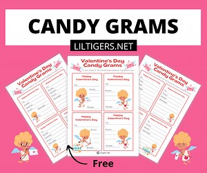 Free Valentine's Day Candy Gram Printables - Lil Tigers Lil Tigers
