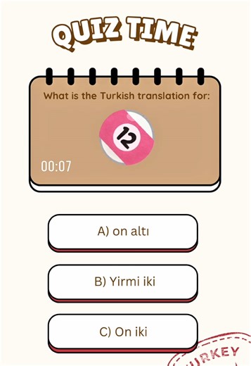 Learn Counting in Turkish: 1 to 10