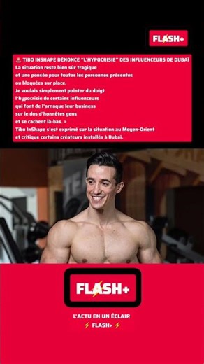 Tibo InShape critique certains influenceurs installés à Dubaï.