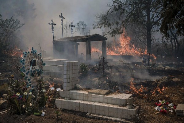 Forest fires burn in nearly half of Mexico’s drought-stricken states, fueled by strong winds.