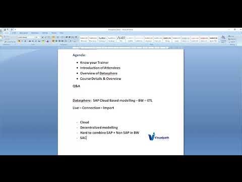 What is SAP Datasphere? || SAP Datasphere Online Training || Visualpath