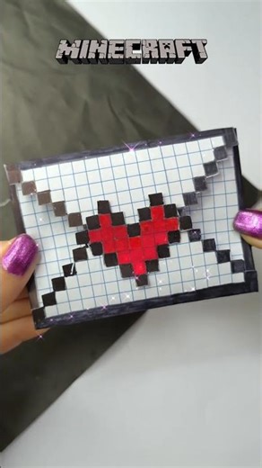 diy Minecraft love letter 💌 #diy #minecraft #shorts #giftideas