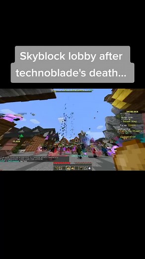 Technoblade: Remembering a Legend in Hypixel SkyBlock Lobby