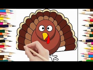 Easy Step-by-Step Guide How to Draw a Realistic or Cartoon Turkey for Kids & Beginners Thanksgiving