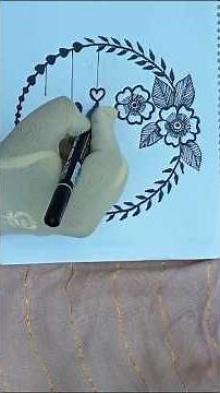 Beautiful circle design drawing easy|#tending #art #shorts