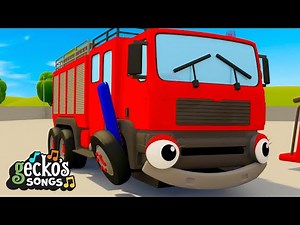 5 Little Fire Trucks｜Gecko's Garage Songs｜Kids Songs｜Trucks for Kids
