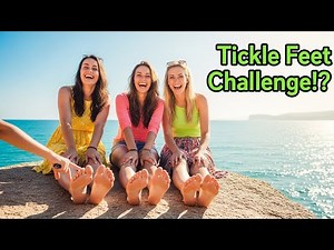 Cliffside Tickle Feet Challenge! 3 Girls on the Edge — Who Can Handle It?! 😱👣