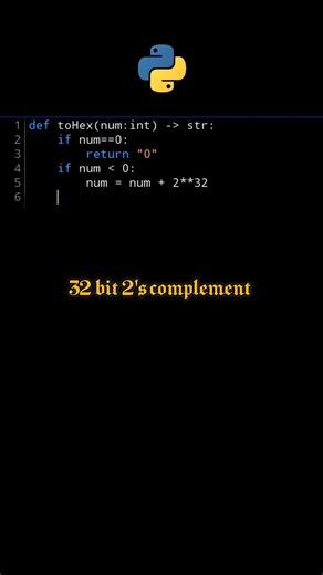 Integer to hexadecimal conversion no built in function #python #shortvideo