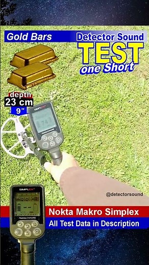 Nokta Makro Simplex Metal detector Real test with small Gold Bars #shorts #metaldetector