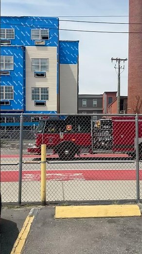 Pawtucket Fire Department Ladder 3 and Engine 2 Responding