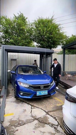 I love this garage #foryou #sunroom #design #villa #pergola #backyard #fyp