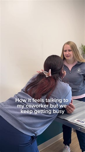 The conversation will resume after the next patient 🙂 #coworkers #medicine #nurse #doctor #veterinarian