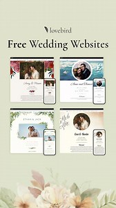 Unveil your wedding day with a free wedding website from Lovebird. Our fully-customized sites are easy to design — and even easier to share with your guests. | Lovebird HQ