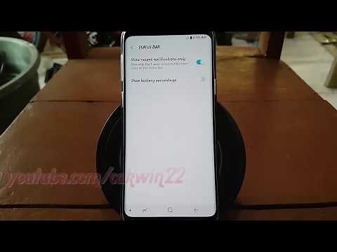 Samsung Galaxy S9 : How to Show or hide battery percentage in status bar (Android Oreo)