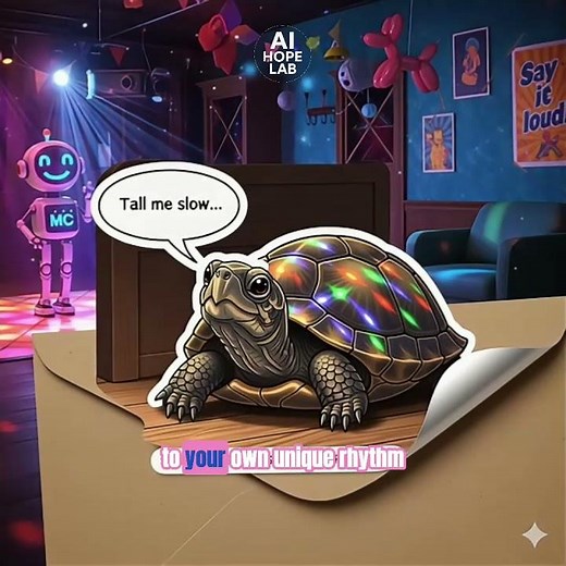 Disco Turtle's Wisdom: Find Your Unique Rhythm! #shorts