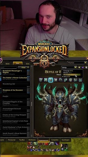 unity plate set complete #wow #worldofwarcraft #warcraft