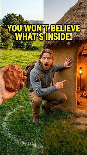 This House is Made of MUD — Built From Scratch in ONE DAY 🏺#diy #construction