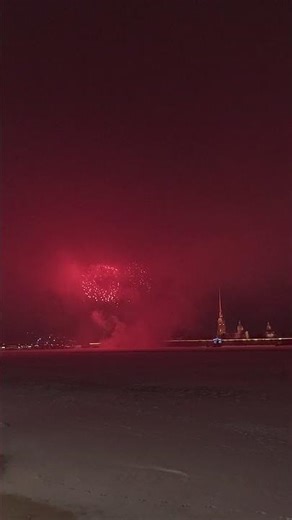 📸🔥Fireworks in Foggy Weather🌁Night in Saint Petersburg👉27 Jan Peter & Paul🏰Fortress Show #asmr #art