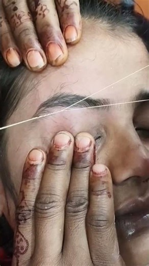 eyebrow threading tutorial#shortsvideo
