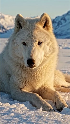 The Long Arctic Wolf | Majestic White Wolf Roaming the Frozen Wilderness 🐺❄️