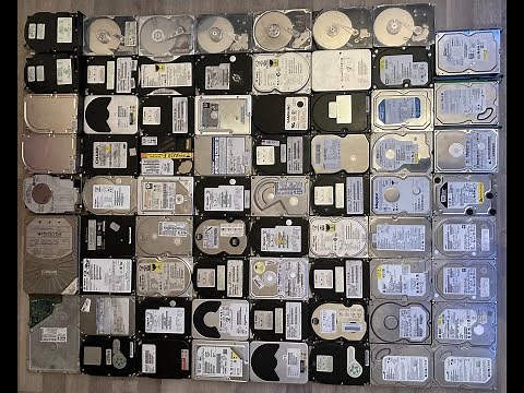 Hard drive collection - Spin up/down of over 70 hard drives from 40MB to 4TB !